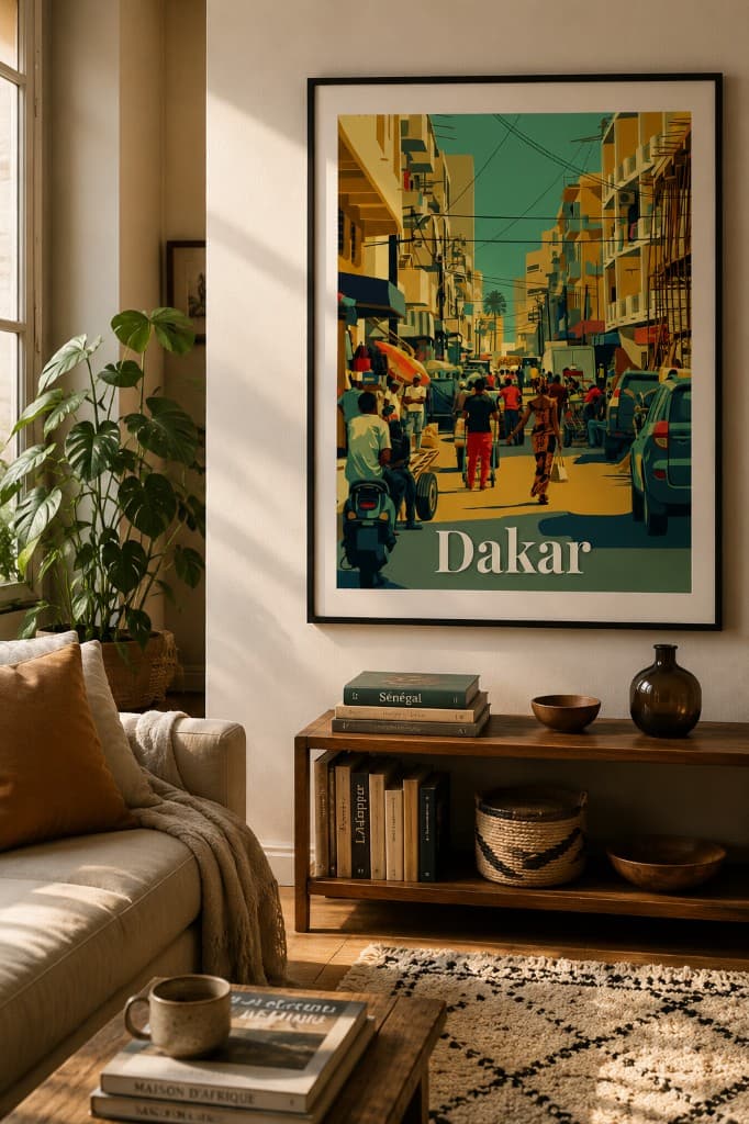 Affiche Dakar dans un salon