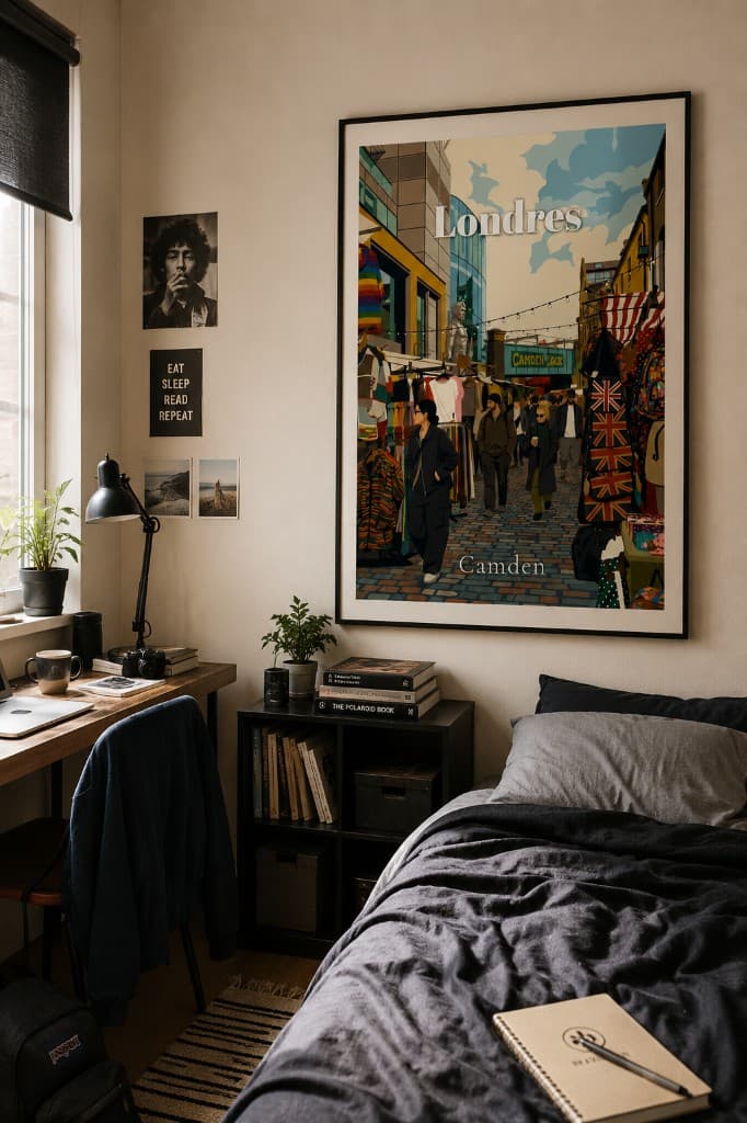 Affiche Londres — Camden dans une chambre
