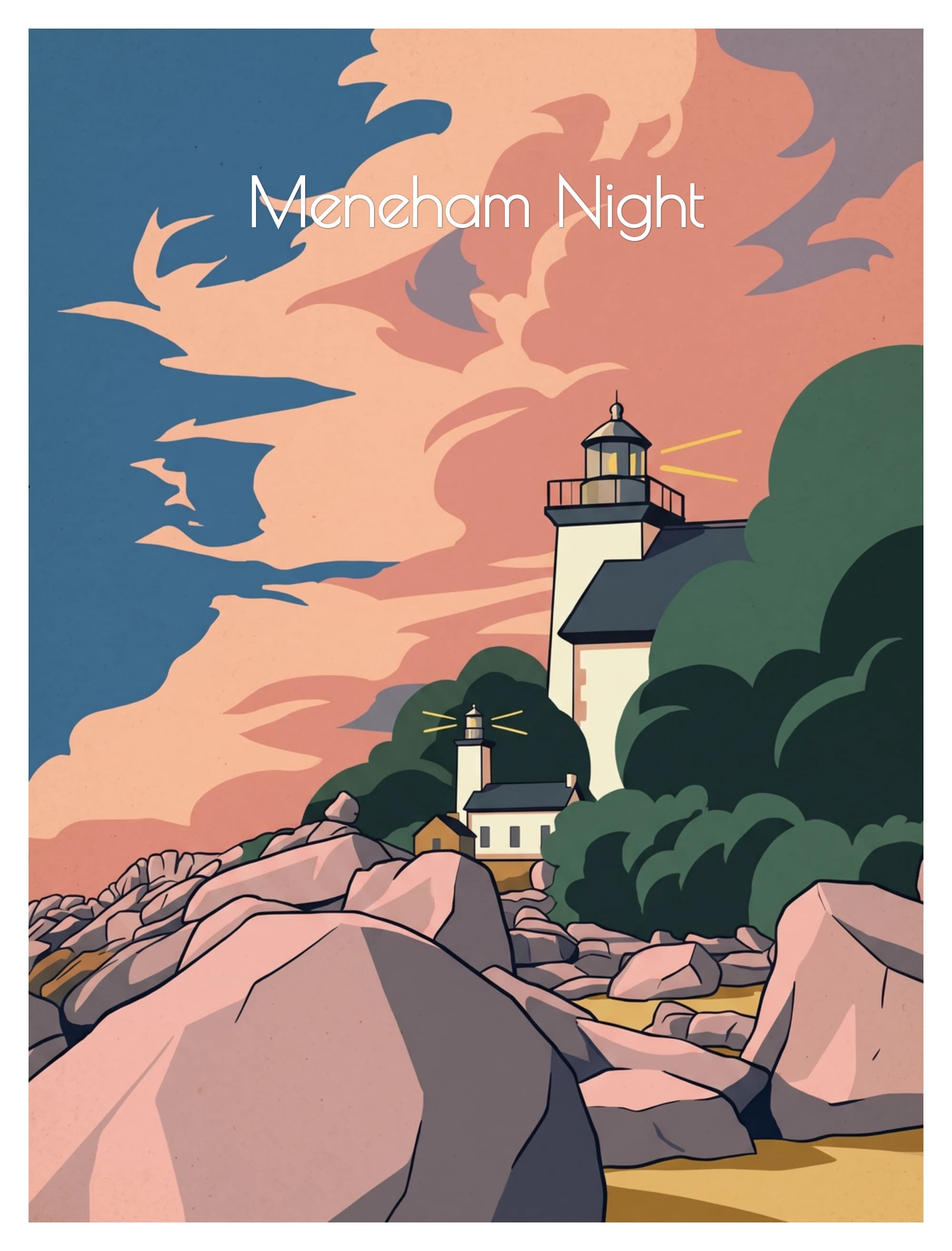 Affiche Brignogan — Ménéham Night