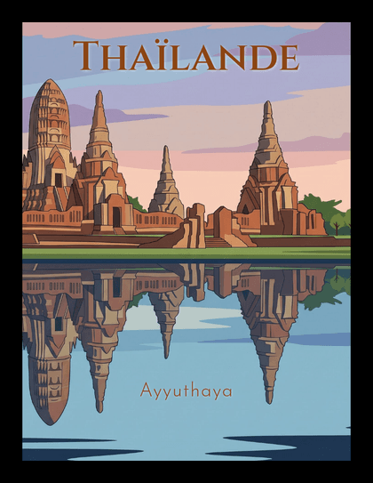 Affiche Thaïlande — Ayutthaya