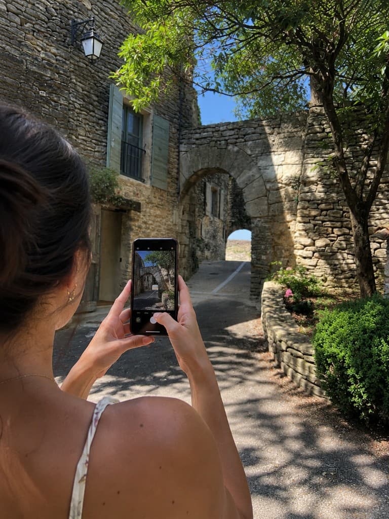Prise de photo à Goult dans le Lubéron
