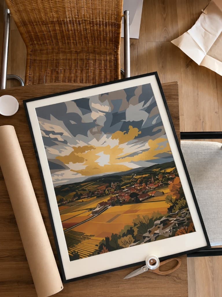 Affiche Mercurey — Village de Bourgogne