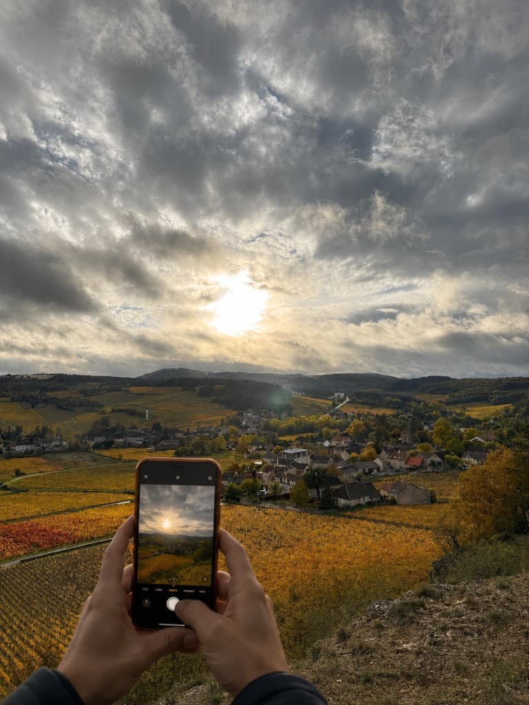 Prise de photo à Mercurey en Bourgogne